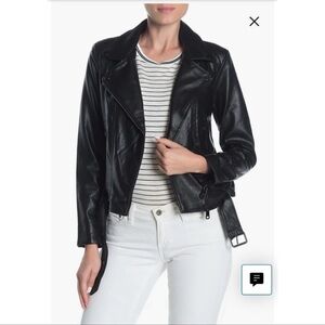 Elodie Faux Leather Black Jacket